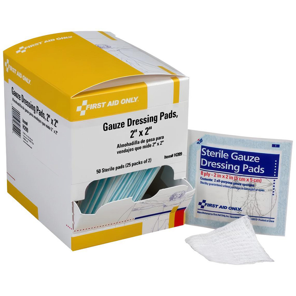 FIRST AID Only 2X2 STERILE 50BX STERILE GAUZE PADS  Part H209