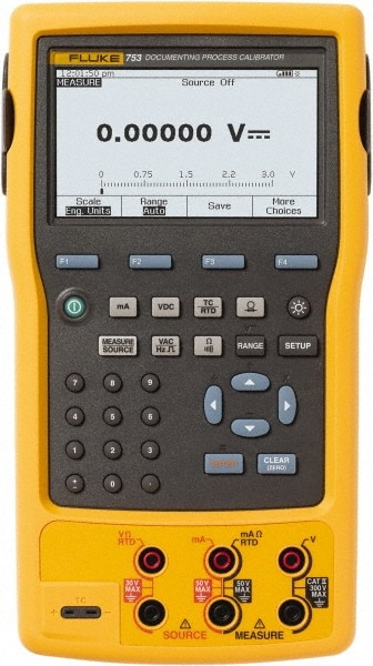 Fluke Fluke-753 100 mA Measure, 22 mA Source, 10,000 Ohm, 50 kHz Calibrator Image