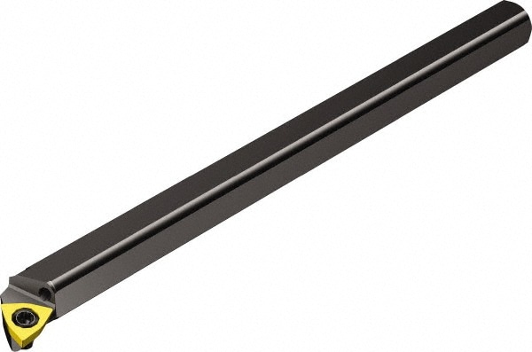 Sandvik Coromant 5721660 Indexable Boring Bar: A04F-SWLPR1.2, 0.3228" Min Bore Dia, Right Hand Cut, 1/4" Shank Dia, -5 ° Lead Angle, Steel Image