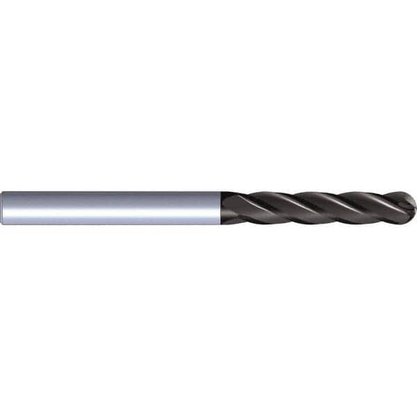 .055" x 1/8" Carbide Ball End Mill 2 Flute AlTiN Coated High Performance