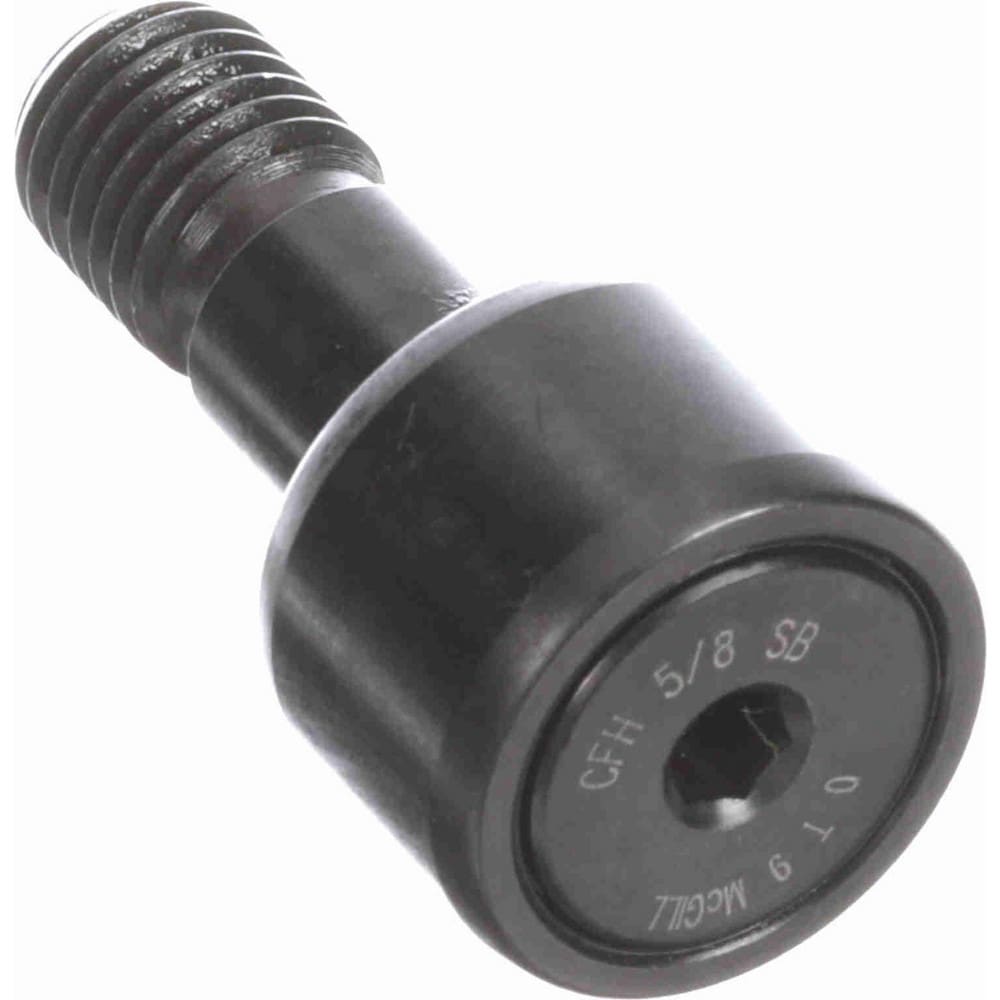 Plain Cam Follower: 0.625" Roller Dia, 0.4375" Roller Width, 0.3125" Stud Dia, 3/4" Stud Length