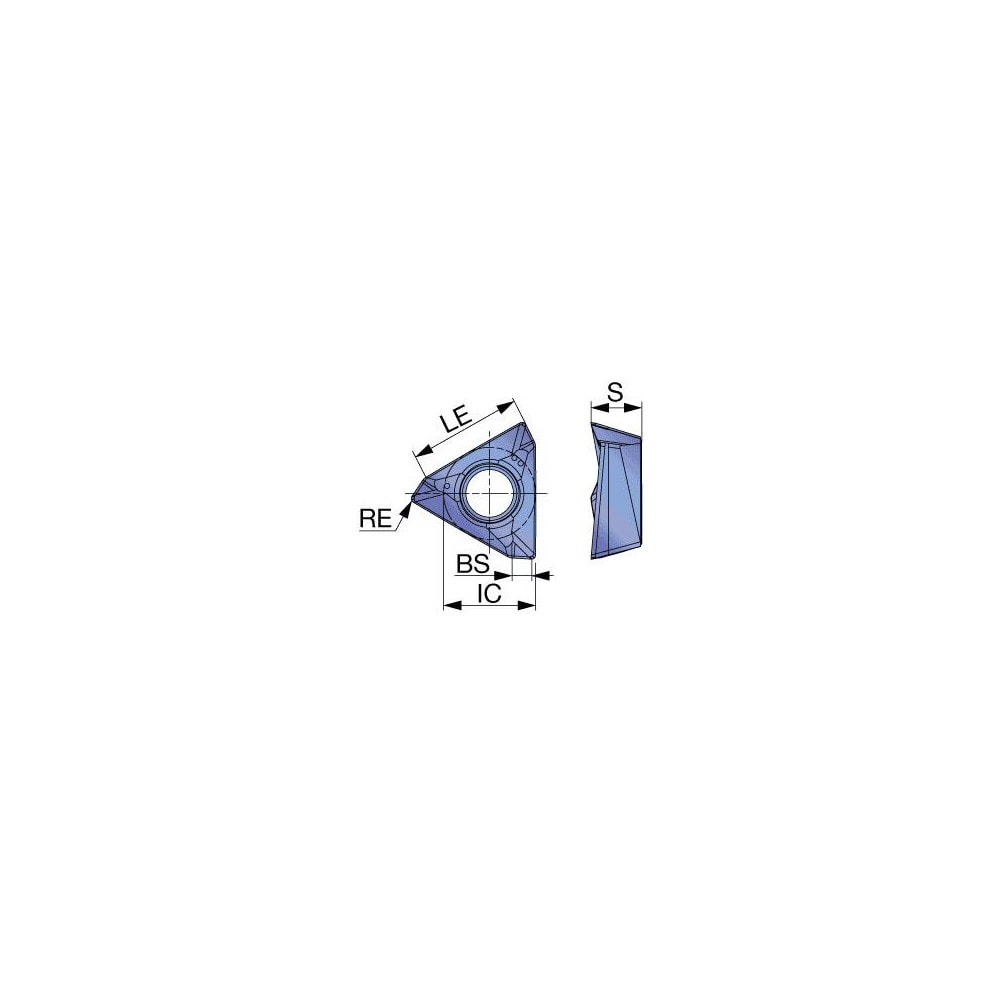 Tungaloy - Milling Insert: TOMT150608PDER-MJ AH3135 AH3135, Solid