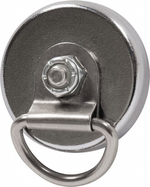 22 Lb Max Pull Force, 9/32" Overall Height, 1-13/32" Diam, Ceramic Cup Magnet