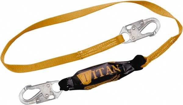 6' Long, 310 Lb Capacity, 1 Leg Locking Snap Hook Harness Lanyard