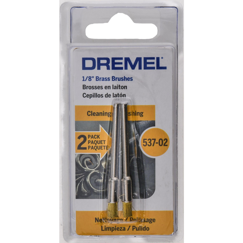 End Brushes: 1/8" Dia, Brass, Flat Faced Wire