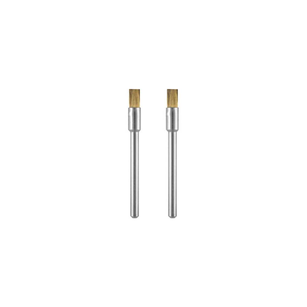 Dremel 537-02 End Brushes: 1/8" Dia, Brass, Flat Faced Wire 