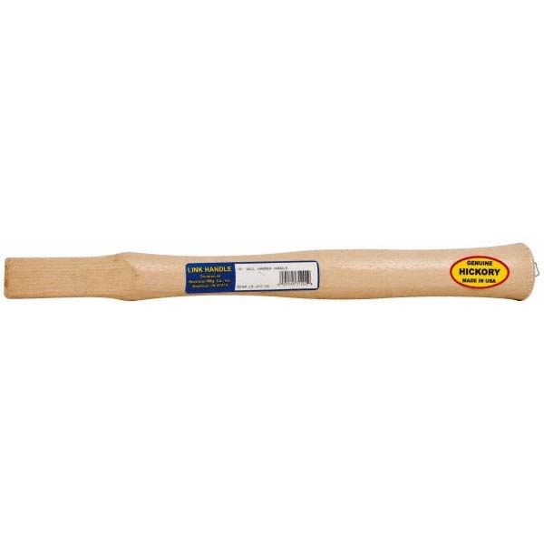 16" Long Replacement Handle for Claw Hammers - 1-1/16" Eye Length x 5/8" Eye Width, Hickory, Material Grade Type A