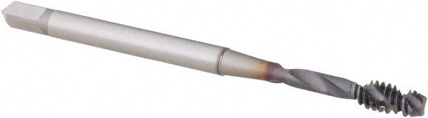 OSG 1650500608 Spiral Flute Tap: #6-32, UNC, 2 Flute, Modified Bottoming, 3B Class of Fit, Powdered Metal, TICN Finish Image