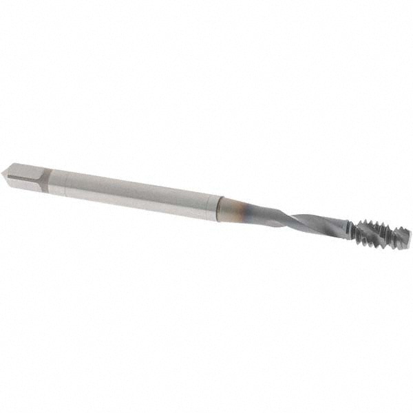 OSG 1650500508 Spiral Flute Tap: #6-32, UNC, 2 Flute, Modified Bottoming, 2B Class of Fit, Powdered Metal, TICN Finish Image