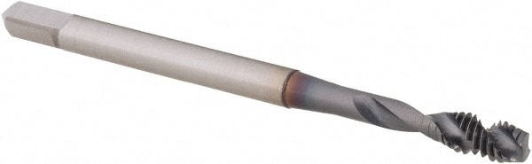 OSG 1650500908 Spiral Flute Tap: #8-32, UNC, 2 Flute, Modified Bottoming, 3B Class of Fit, Powdered Metal, TICN Finish Image