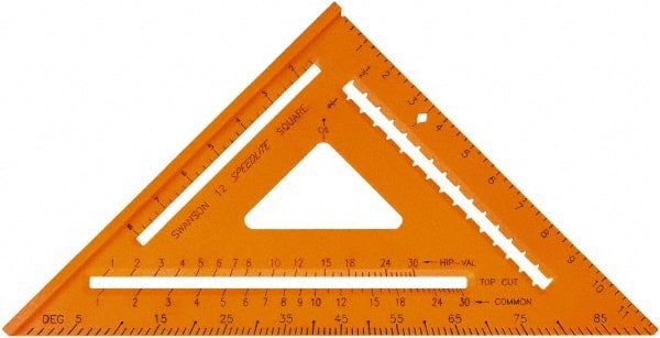 12" Blade Length x 12" Base Length, Rafter Square