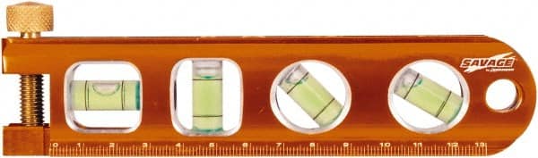 SAVAGE by SWANSON. TL041M Magnetic 6" Long 4 Vial Torpedo Level 