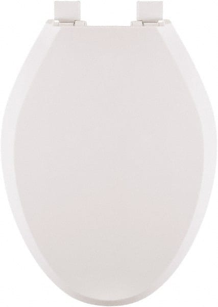 18.6 Inch Long, 1-3/4 Inch Inside Width, Polypropylene, Elongated, Closed Front with Cover, Toilet Seat