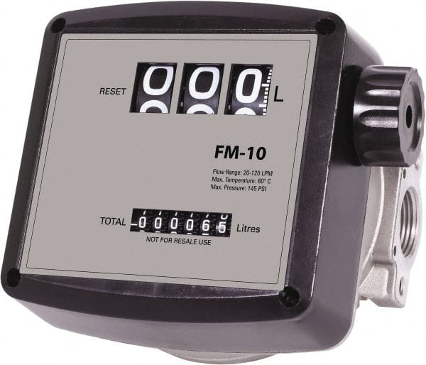 PRO-LUBE FM-10G/3-4/N 3/4" FNPT Port Nutating Disc Flowmeter 