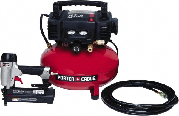 0.80 HP, 2.6 SCFM at 90 psi CFM Pancake Nailer Combo Kit