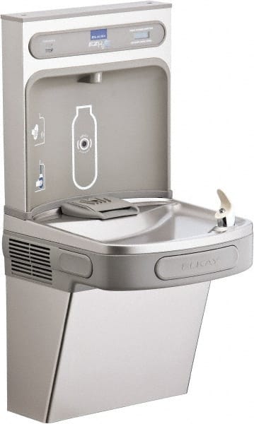 ELKAY. LZS8WSSP Floor Standing Water Cooler & Fountain: 8 GPH Cooling Capacity 