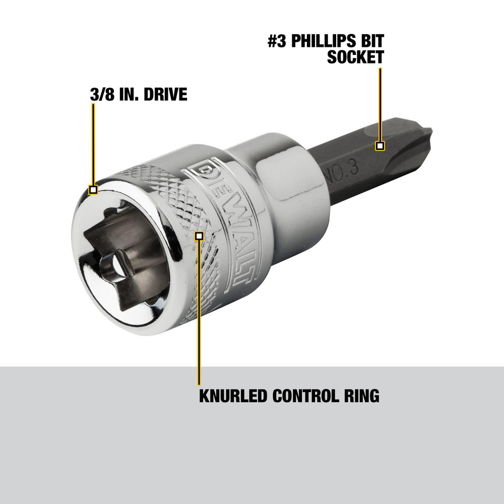 DeWALT - Screwdriver & Drag Link Sockets: Socket Type: Phillips ...