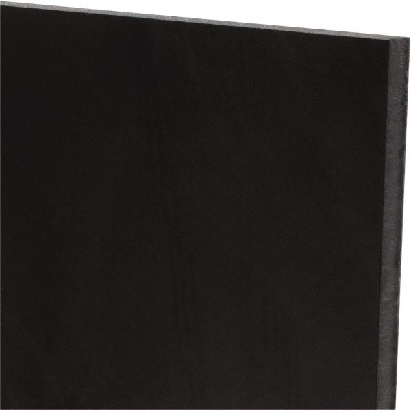 Made in USA SBMP6000706 Plastic Sheet: Polyurethane, 1/4" Thick, 12" Long, Black Image