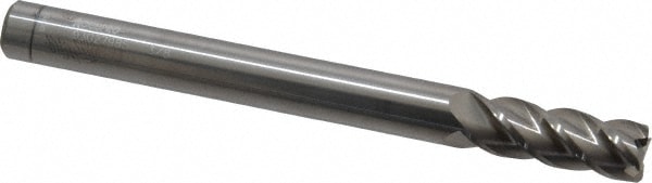 Accupro 12183526 Corner Radius End Mill: 3/8" Dia, 1" LOC, 0.02" Radius, 4 Flutes, Solid Carbide 