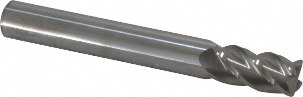 12183558 Corner Radius End Mill: 1/2" Dia, 1" LOC, 0.045" Radius, 4 Flutes, Solid Carbide  