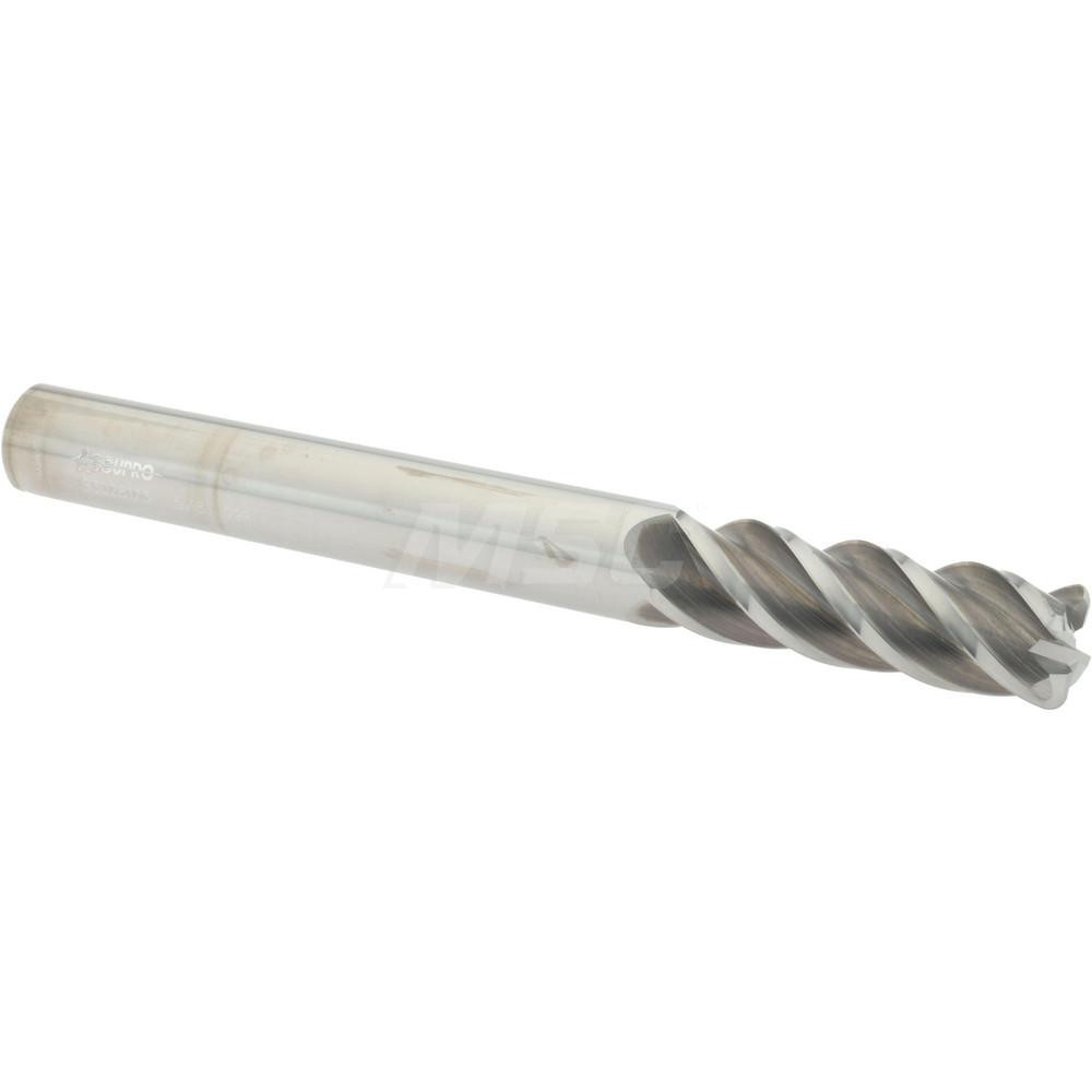 Accupro 12183590 Corner Radius End Mill: 5/8" Dia, 2" LOC, 0.09" Radius, 4 Flutes, Solid Carbide Image