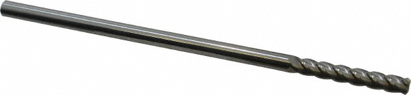12183642 Corner Radius End Mill: 1/4" Dia, 1-1/2" LOC, 0.06" Radius, 4 Flutes, Solid Carbide  