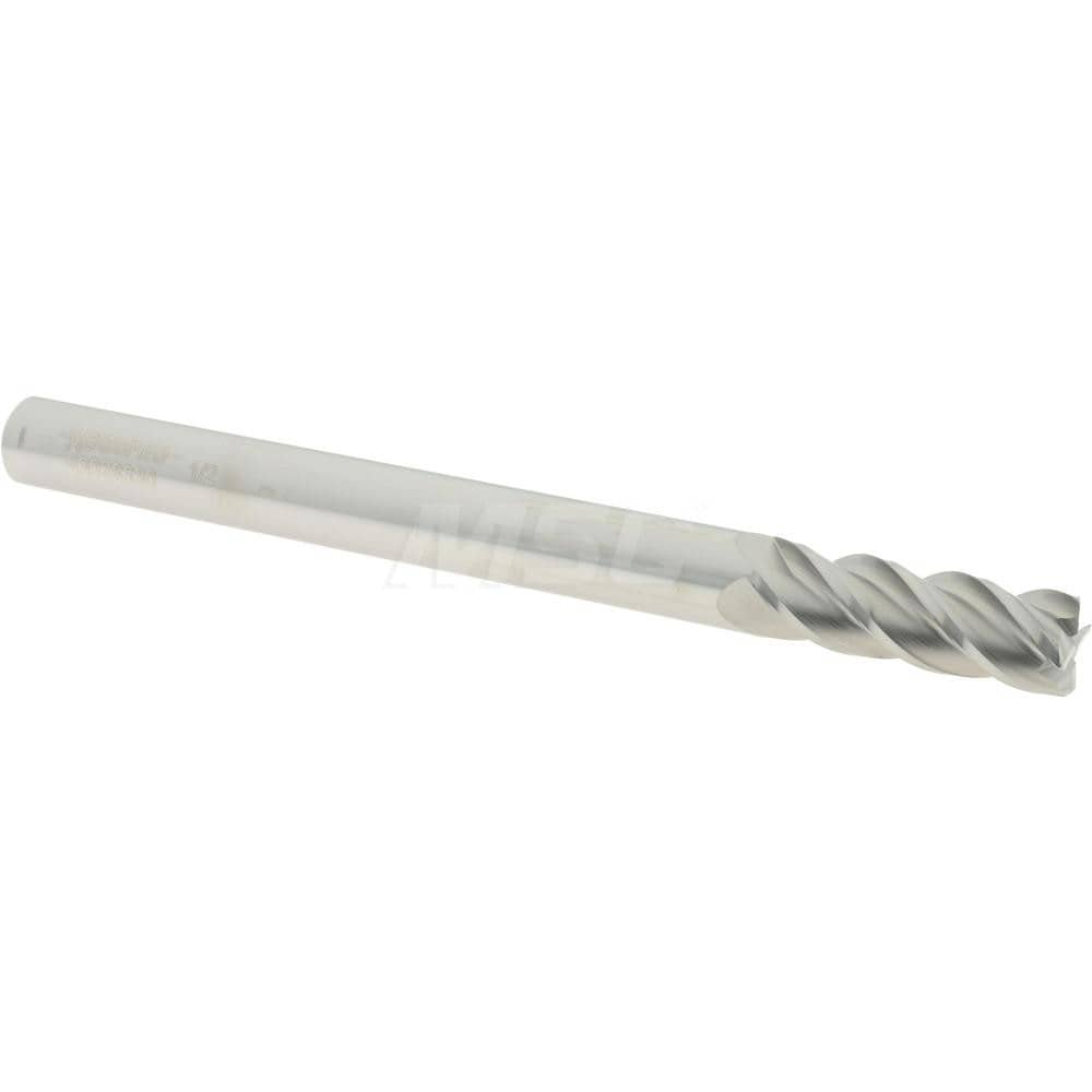 Accupro 12183722 Corner Radius End Mill: 1/2" Dia, 1-1/2" LOC, 0.03" Radius, 4 Flutes, Solid Carbide 