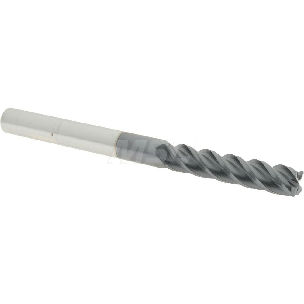 12183016 Corner Radius End Mill: 1/4" Dia, 1-1/8" LOC, 0.02" Radius, 4 Flutes, Solid Carbide  