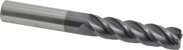 12183103 Corner Radius End Mill: 1/2" Dia, 2" LOC, 0.06" Radius, 4 Flutes, Solid Carbide  