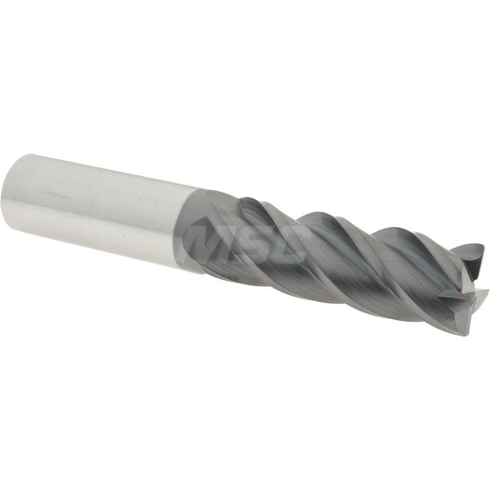 Accupro 12183183 Corner Radius End Mill: 1" Dia, 3" LOC, 0.045" Radius, 4 Flutes, Solid Carbide Image