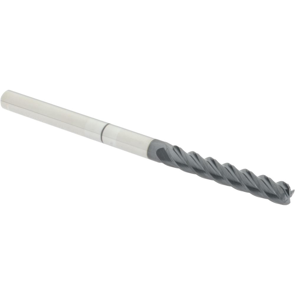 Accupro 12183222 Corner Radius End Mill: 3/16" Dia, 1-1/8" LOC, 0.03" Radius, 4 Flutes, Solid Carbide 