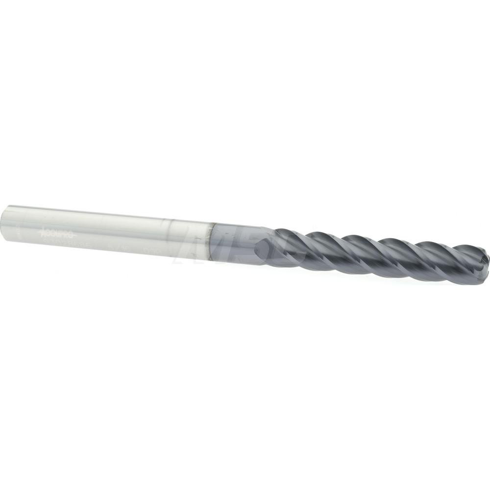 12183275 Corner Radius End Mill: 5/16" Dia, 1-5/8" LOC, 0.09" Radius, 4 Flutes, Solid Carbide  
