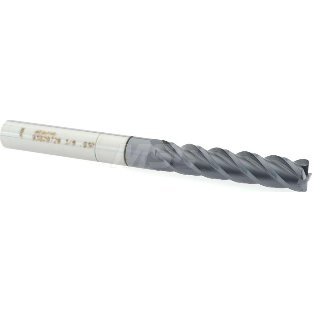 12183299 Corner Radius End Mill: 3/8" Dia, 1-3/4" LOC, 0.03" Radius, 4 Flutes, Solid Carbide  