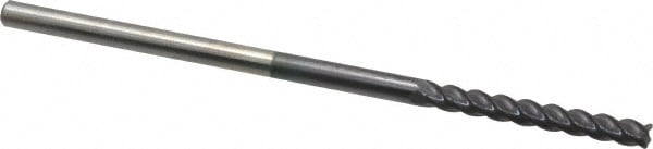 Accupro 12183200 Corner Radius End Mill: 1/8" Dia, 1" LOC, 0.015" Radius, 4 Flutes, Solid Carbide Image