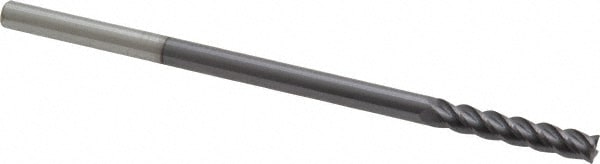 Accupro 12183465 Corner Radius End Mill: 3/16" Dia, 1" LOC, 0.01" Radius, 4 Flutes, Solid Carbide 