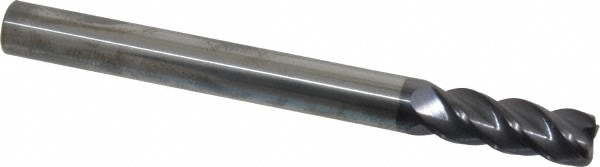 Accupro 12183546 Corner Radius End Mill: 3/8" Dia, 1" LOC, 0.045" Radius, 4 Flutes, Solid Carbide 