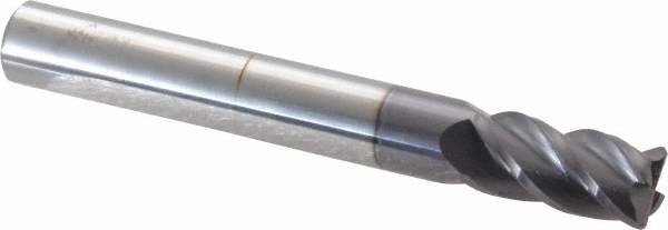 12183576 Corner Radius End Mill: 1/2" Dia, 1" LOC, 0.045" Radius, 4 Flutes, Solid Carbide  