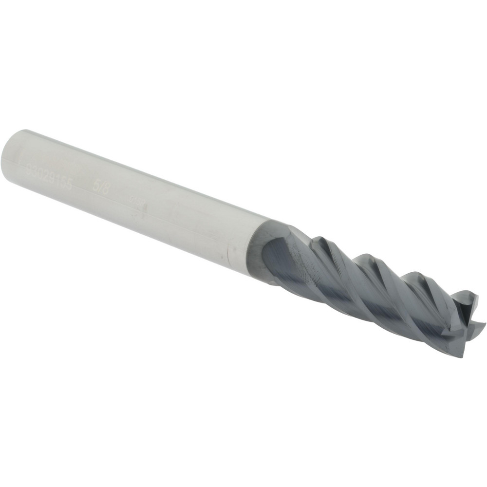 Accupro 12183603 Corner Radius End Mill: 5/8" Dia, 2" LOC, 0.015" Radius, 4 Flutes, Solid Carbide Image