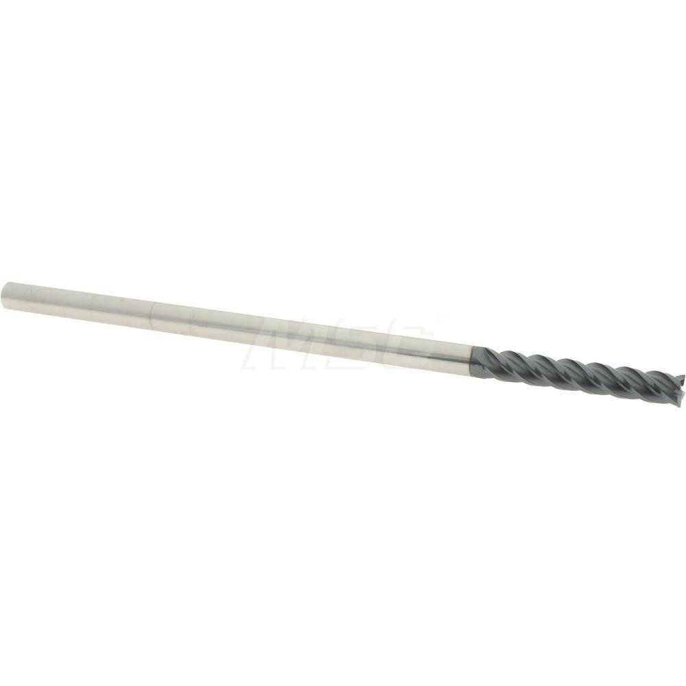 12183653 Corner Radius End Mill: 1/4" Dia, 1-1/2" LOC, 0.01" Radius, 4 Flutes, Solid Carbide  