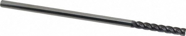 12183655 Corner Radius End Mill: 1/4" Dia, 1-1/2" LOC, 0.02" Radius, 4 Flutes, Solid Carbide  