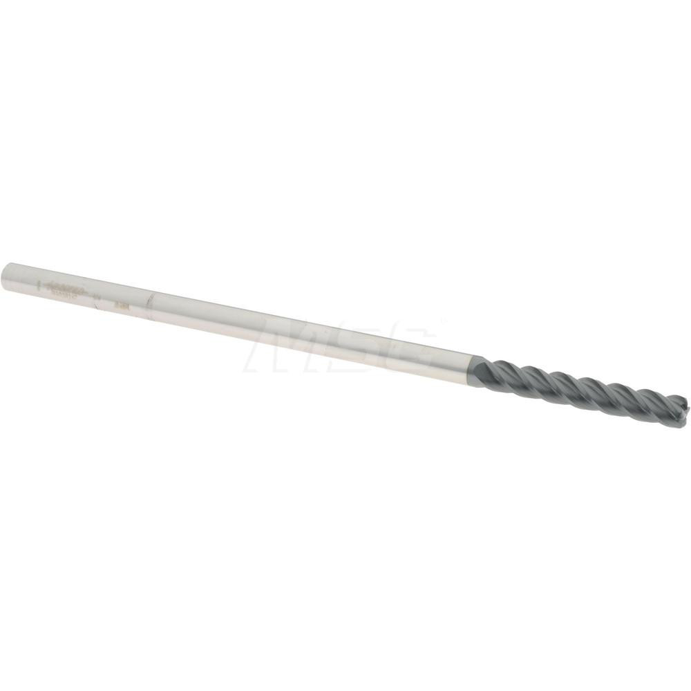 12183657 Corner Radius End Mill: 1/4" Dia, 1-1/2" LOC, 0.045" Radius, 4 Flutes, Solid Carbide  