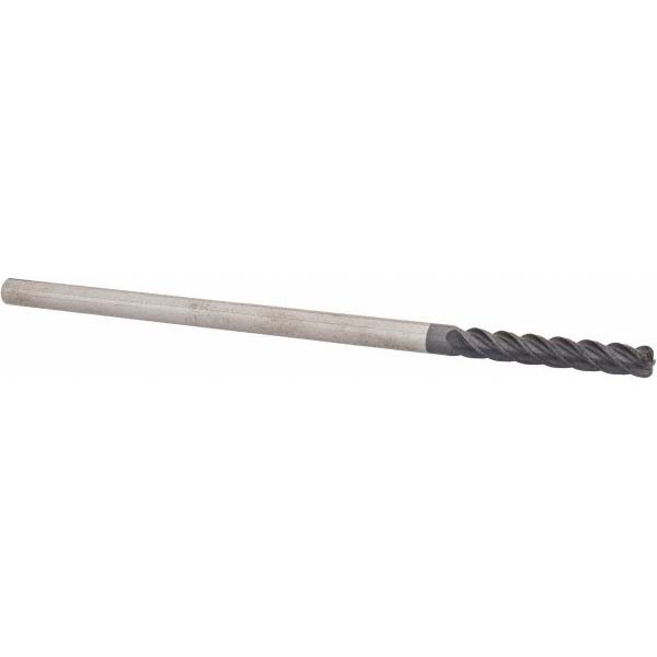 12183658 Corner Radius End Mill: 1/4" Dia, 1-1/2" LOC, 0.06" Radius, 4 Flutes, Solid Carbide  
