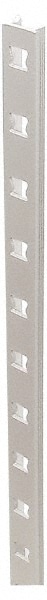 99 Lb Capacity, Anodized Satin Aluminum, Single Slot Shelf Mortise Mount Bracket