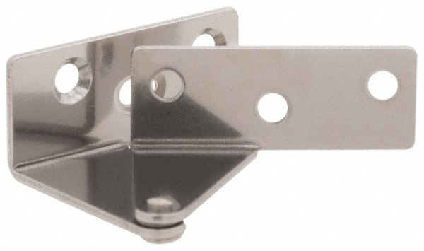 1-11/32" Long x 1-37/64" Wide x 1-1/2" Thick, Plain 430 Stainless Steel, Left Hand Overlay Door Pivot Hinge