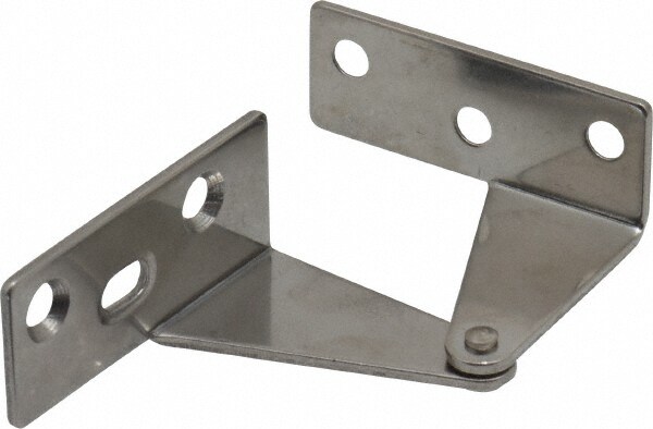 1-11/32" Long x 1-37/64" Wide x 1-1/2" Thick, Plain 430 Stainless Steel, Right Hand Overlay Door Pivot Hinge