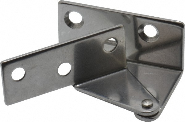 1-7/64" Long x 1-37/64" Wide x 1-1/2" Thick, Plain 430 Stainless Steel, Right Hand Overlay Door Pivot Hinge