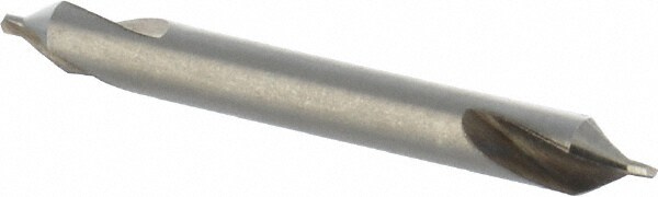 Combo Drill & Countersink: #0, 1/8" Body Dia, High Speed Steel