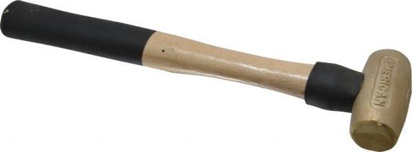 American Hammer AM1.5BRWG Non-Marring Hammer: 24 oz, 1-3/8" Face Dia, Brass Head 