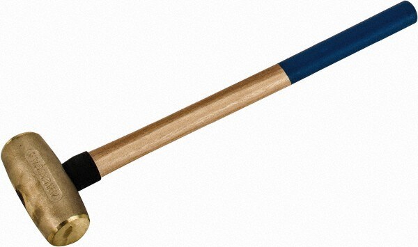 Non-Marring Hammer: 10 lb, 2" Face Dia, Bronze Head