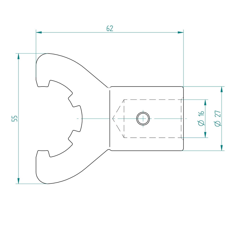 Rego-Fix 7151.16 ER16 Collet Chuck Wrench: Torque Wrench, Use with Torco-Fix Torque Wrenches Image